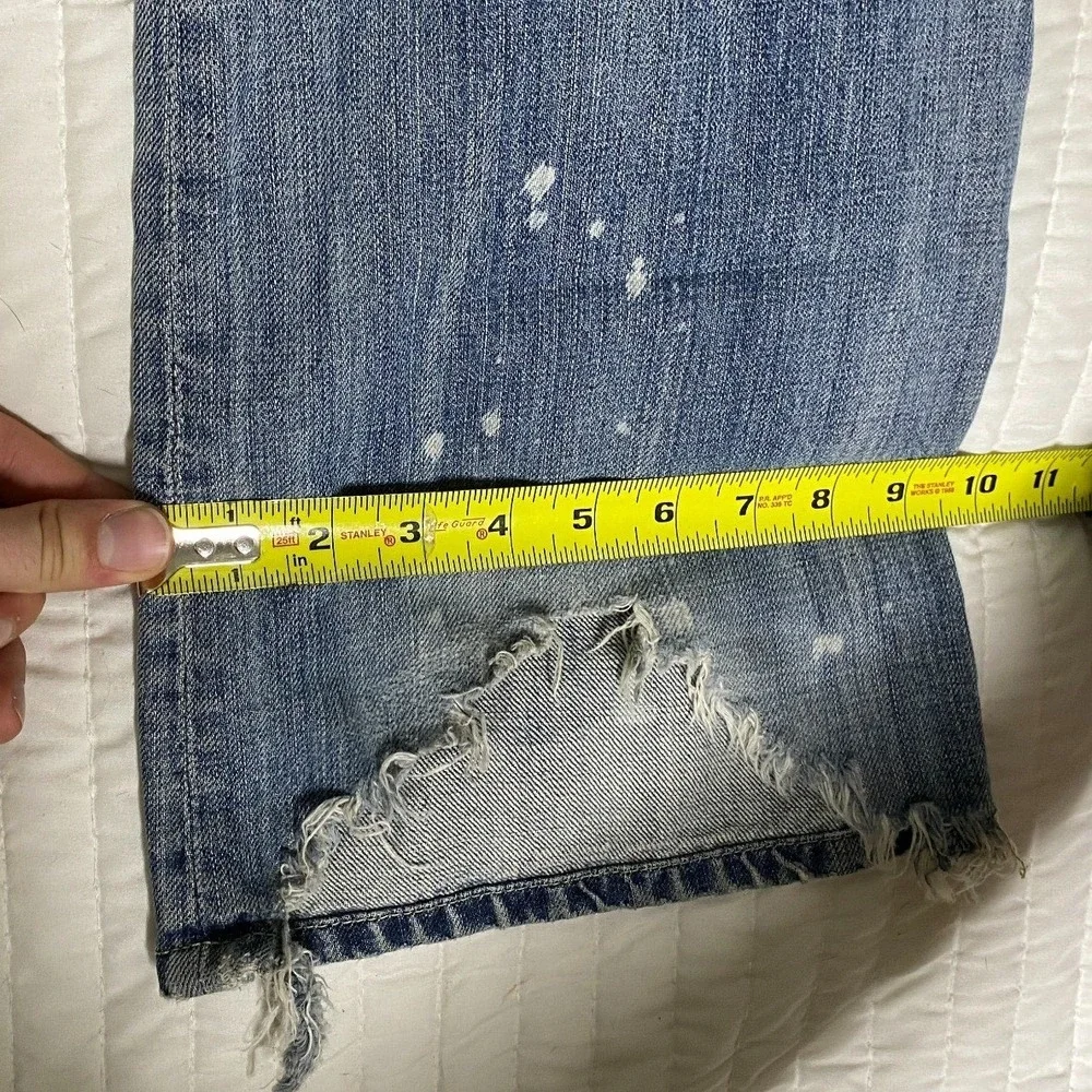 Parasuco Denim Legend Mens 38 Y2K Baggy Jeans Distressed Skater Heel Bites
